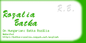 rozalia batka business card